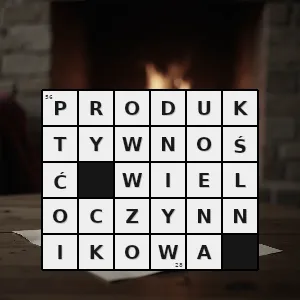 Hasło krzyżówkowe wskaźnik mierzący zmianę wielkości produkcji przypadający na jednostkę danego zestawu czynników produkcji - produktywność wieloczynnikowa – rozwiązanie, synonimy, podpowiedzi i definicje krzyżówkowe